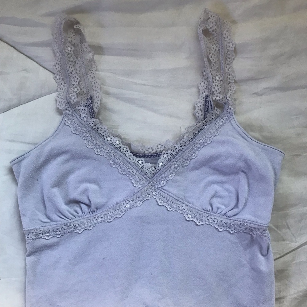 American eagle lavender floral lace top!
